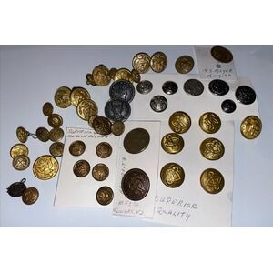 VTG LOT OF US MILITARY BUTTONS VAR YEARS WATERBURY Superior QUALITY S MEYER USED